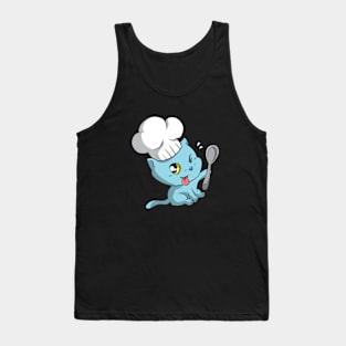 Chef Kitty Funny Cook Cat Lover Cooking Tank Top